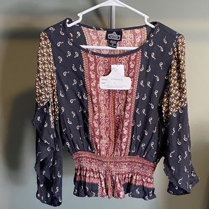 Angie’s hippie blouse